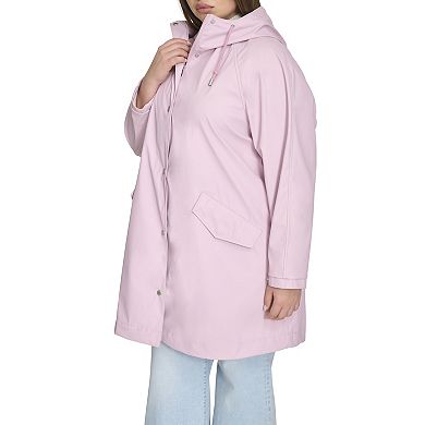Plus Size Levi's® Rubberized Faux Leather Hooded Rain Coat