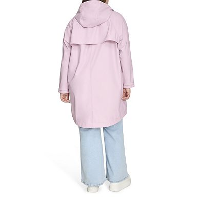 Plus Size Levi's® Rubberized Faux Leather Hooded Rain Coat