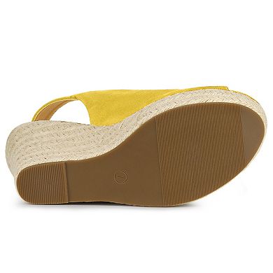 Women's Espadrille Platform Heeled Watermelon Wedges Sandals