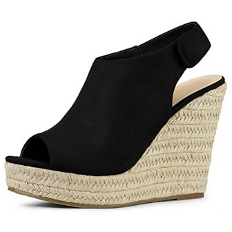 Women's Espadrille Platform Heeled Watermelon Wedges Sandals