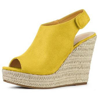 Women's Espadrille Platform Heeled Watermelon Wedges Sandals