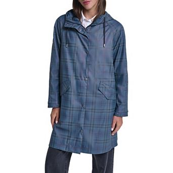 Women's Levi's® Rubberized Faux Leather Hooded Raglan Sleeve Rain Jacket