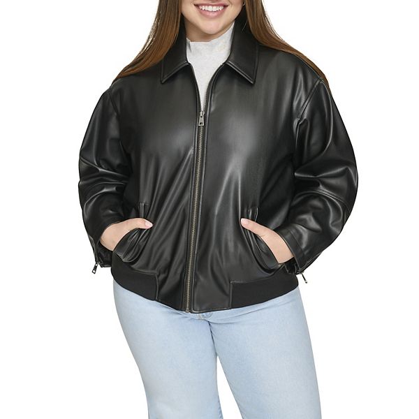 Plus Size Levi's® Faux Leather Bomber Jacket