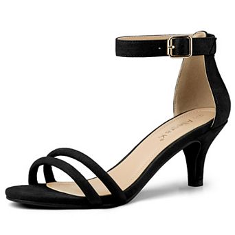 Women's Kitten Heel Ankle Strap Sandals Shoes