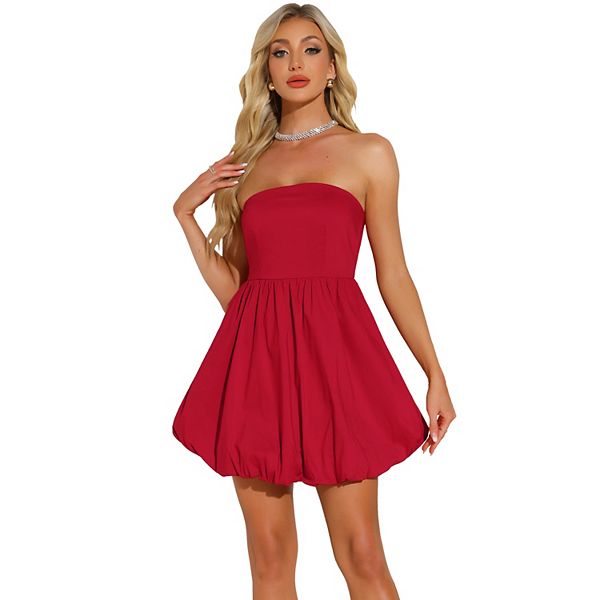 Brown Strapless Tube Dress
