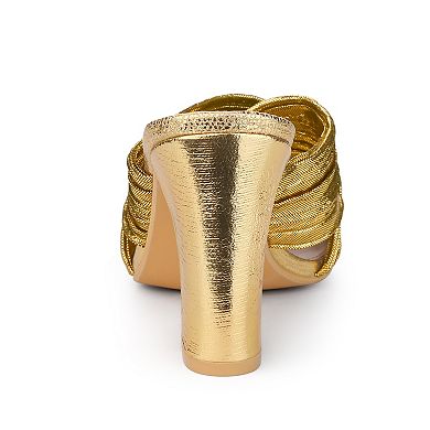 Women's Mule Slip On Block Heel Slide Sandals