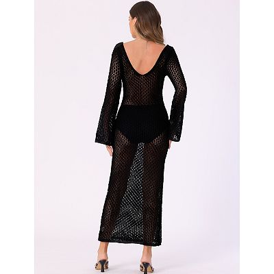 slim fit dress slacks Zapaka Women White A-Line High-Low Party Dress Wrap V Neck Long Sleeves Formal Dress, White / M main image 0