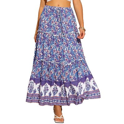 Floral Maxi Kohl's Long Maxi Skirts Women's Farmers Market