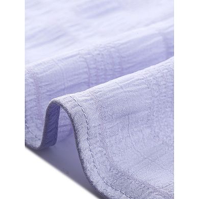 Midi Dresses for Women's Mock Neck Ruffled Cap Sleeve Dress