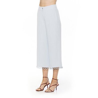 Women’s ALEXIA ADMOR Lucy Ankle Length Circle Trim Wide Leg Pants