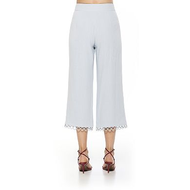 Women’s ALEXIA ADMOR Lucy Ankle Length Circle Trim Wide Leg Pants