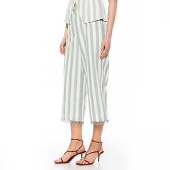 Women’s ALEXIA ADMOR Lucy Ankle Length Circle Trim Wide Leg Pants