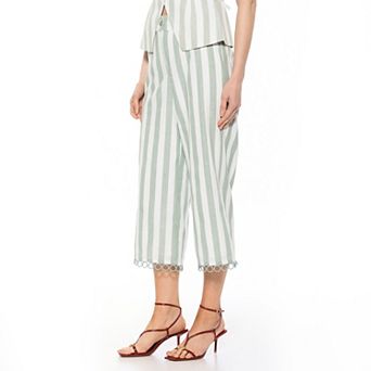 Women’s ALEXIA ADMOR Lucy Ankle Length Circle Trim Wide Leg Pants