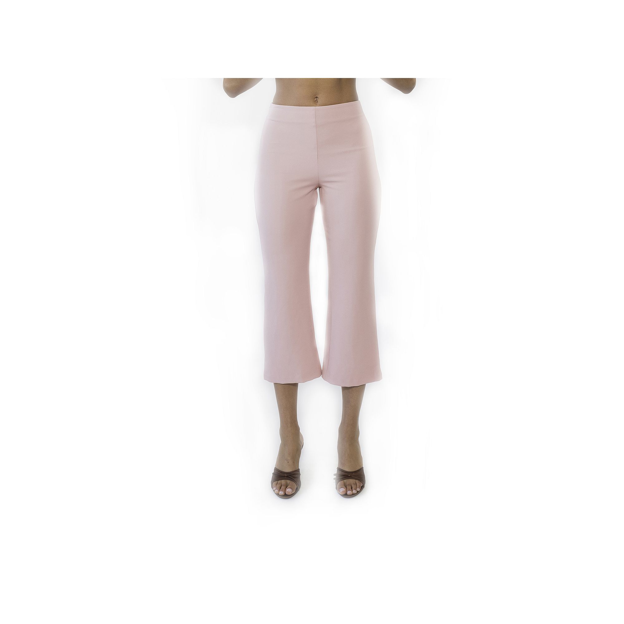 Womens ALEXIA ADMOR Quinn Flared Cropped Capri Pants, Size: 2, Pink