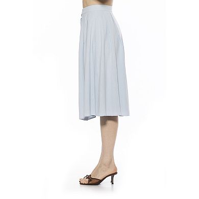 Women's ALEXIA ADMOR Maya Front Button Down Full Midi Skirt