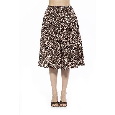 Women's ALEXIA ADMOR Isla Elastic Waist Shirred Midi Skirt