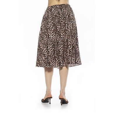 Women's ALEXIA ADMOR Isla Elastic Waist Shirred Midi Skirt