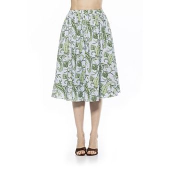 Women's ALEXIA ADMOR Isla Elastic Waist Shirred Midi Skirt
