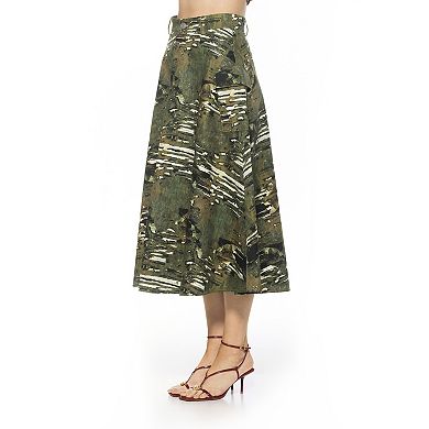 Women's ALEXIA ADMOR Cargo Belted Midi Skirt