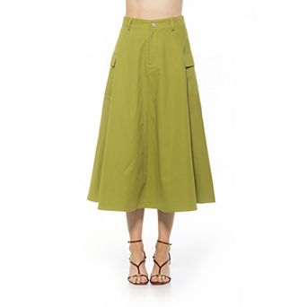 Women's ALEXIA ADMOR Cargo Belted Midi Skirt