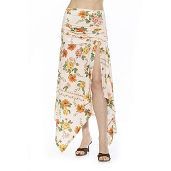 Women's ALEXIA ADMOR Kennedy Ruched Stretch Handkerchief Skirt