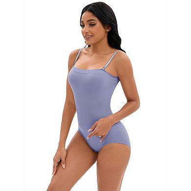 Women's Cami Convertible Straps Slimming Waisted Shapewear Hipon Bottom Hip Lifter Bodysuit