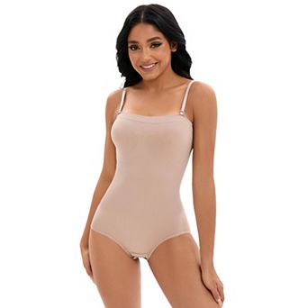 Women's Cami Convertible Straps Slimming Waisted Shapewear Hipon Bottom Hip Lifter Bodysuit