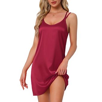 Women's Satin Nightgowns Nighty Chemise Slip Dress Silky Night Dress