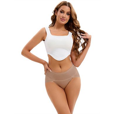 Women's Hi-Cut High Waist Briefs Full-Coverage Underpants, Available in Plus Size