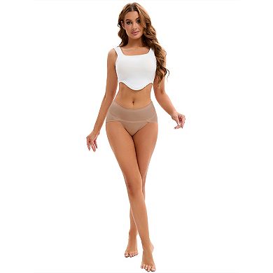 Women's Hi-Cut High Waist Briefs Full-Coverage Underpants, Available in Plus Size