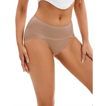 Women's Hi-Cut High Waist Briefs Full-Coverage Underpants, Available in Plus Size