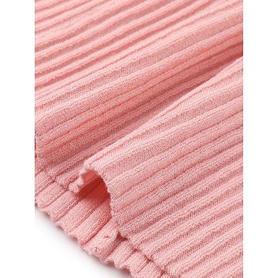 Casual Open Front Cardigan for Women's Long Sleeve Sweater Collarless Knit Outwear