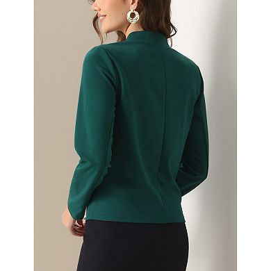 Women's Open Front Cardigan Long Sleeve Business Work Office Blazer