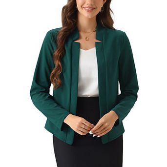 Women's Open Front Cardigan Long Sleeve Business Work Office Blazer