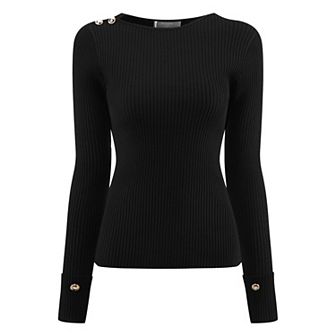 Women's Spring Fall Pullover Sweater Casual Long Sleeve Ribbed Knitted Blouse Top