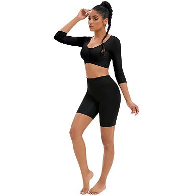 Women's Front Hook Closure Compression Sleeves Slimming Tops Wirefree Bra Tube Shaping Tops