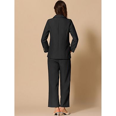 Women's Blazer Sets Women 2 Piece Outfits Dressy Business Work Office Casual Blazer Pant Suits