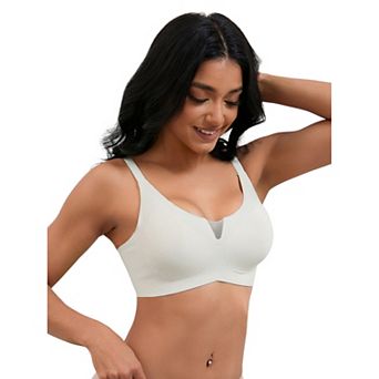 Women's Push Up Mesh Wirefree Bras Adjustable Straps Padded Comfortable Bras