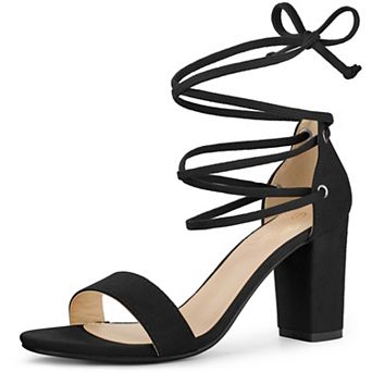 Strappy Lace Up Chunky High Heel Sandals for Women