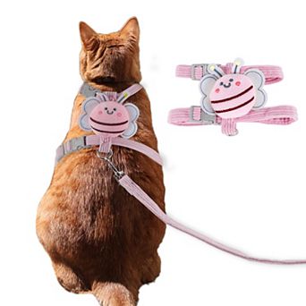 1 Set Easy Control Dog Vest, Cat Harness and Leash Set, Cats Escape Proof Adjustable Kitten Harness