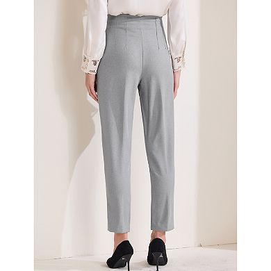 Women's High Waisted Packets Business Work Office Casual Long Pants
