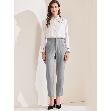 Women's High Waisted Packets Business Work Office Casual Long Pants