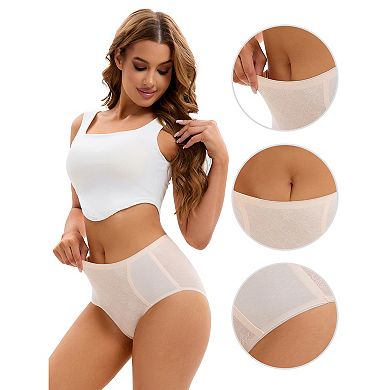 Women's High-Waisted Underwear Briefs High Elastic Breathable Underpants