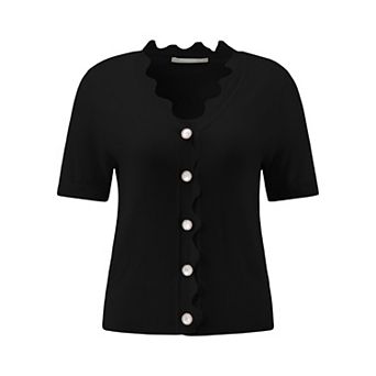 Women's Short Sleeve Cardigan Sweaters Summer Knit Cropped Bolero Shrug Top