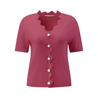 Women's Short Sleeve Cardigan Sweaters Summer Knit Cropped Bolero Shrug Top