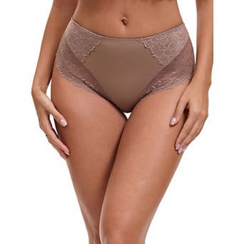 Women's Lace Mid-Waisted Underwear Comfortable Briefs, Available in Plus Size