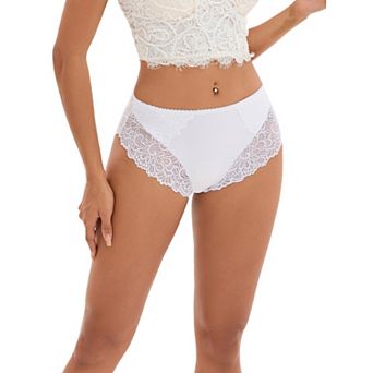 Women's Lace Mid-Waisted Underwear Comfortable Briefs, Available in Plus Size