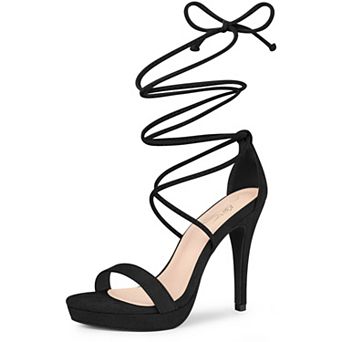 Platform Stiletto Heels Lace Up Sandals for Women