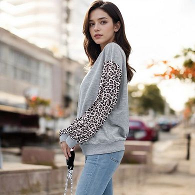 Women's V-Neck Long Sleeve Pullover Top with Comfortable Fabric for Casual Wear