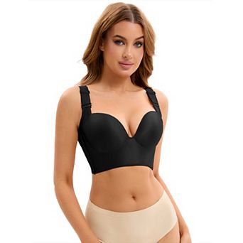 Women's Push Up Wirefree Convertible Bras Tummy Control 6 Hooks Underwear